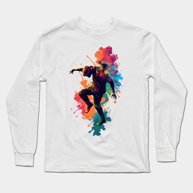 Street Dance - Color Burst 1 Long Sleeve T-Shirt by i2studio
